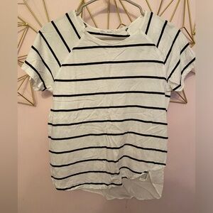 Zara small tee shirt - white with black stripes